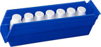 Akro-Mils 30110 Plastic Shelf Bins, Heavy Duty Storage Bins for Garage, Closet, and Drawer Organization, 12-Inch x 3-Inch x 4-Inch, Blue, 24-Pack