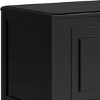 SIMPLIHOME Connaught Entryway Storage Bench - 51 inch Wide Solid Wood Storage Trunk Seat in Black, Traditional Bench for Entryway or Living Room with Lift-Up Lid and Decorative Moulding