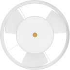 Hunter Fan 30 inch Luxe Gold - Fresh White Indoor Fandelier with Light, Remote, Casual-Style, Ceiling Fans for Living Rooms, bedrooms, Home Offices, Kitchens (Renewed)