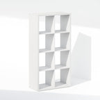 Furinno Cubic Closet Organizers and Storage, 8-Cube Closet Organizer, Open Shelf Closet Storage, Extra Thick Frame for Wardrobe, Bedroom, Living Room, White