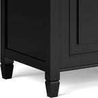 SIMPLIHOME Connaught Entryway Storage Bench - 51 inch Wide Solid Wood Storage Trunk Seat in Black, Traditional Bench for Entryway or Living Room with Lift-Up Lid and Decorative Moulding