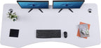 ApexDesk Elite Pro Series 71" x 33" Electric Height Adjustable Stand up Desk, Sit Stand Home Office Desk, Computer Desk - Curved White Top/Black Frame