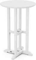 POLYWOOD RRT124WH Traditional 24" Round Counter Table, White