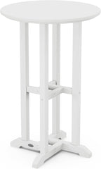 POLYWOOD RRT124WH Traditional 24" Round Counter Table, White