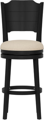 Hillsdale Clarion Wood Bar Height Swivel Stool, Black