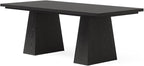 Tribesigns 63-Inch Executive Desk, Large Office Computer Desk with Double Pedestal, Modern Simple Workstations Writing Table Conference Table Business Furniture for Home Office, Black