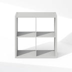 Furinno Cubic Closet Organizers and Storage, 4-Cube Closet Organizer, Open Shelf Closet Storage, Extra Thick Frame for Wardrobe, Bedroom, Living Room, Light Grey
