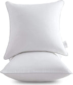 Leeden 24 x 24 Pillow Inserts (Set of 2) - Throw Pillow Inserts with 100% Cotton Cover - 24 Inch Square Decorative Pillows for Sofa, Couch, Bed and Home Decor