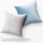 lalaLOOM Velvet Throw Pillow Covers, Set of 2, 18x18 Decorative Square Pillows Home Decor, Soft Accent Cases, Silky Machine Washable Pillowcases for Sofa, Couch, Bedroom, Living Room, White