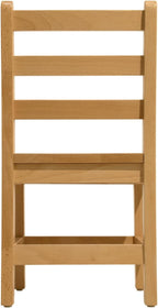 Kids Wooden Chair Set, Fully Assembled Youth Ladderback Wood Chairs for Children, 15" Seat Height for Ages 9-11 (Set of Two)