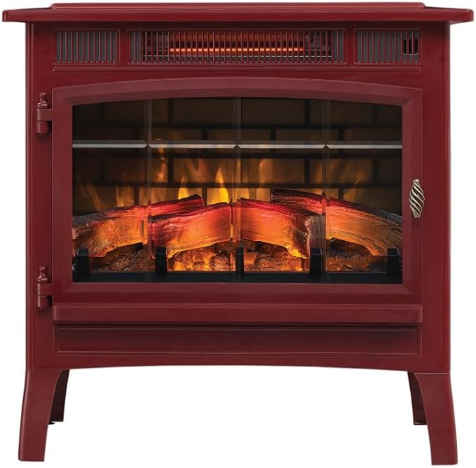 duraflame Freestanding Electric Fireplace Stove Heater with 3D Flame Effect for 1,000 Sq. Ft. Cinnamon