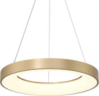 Possini Euro Design Cafferty Soft Sanded Gold Ring Pendant Lighting 23 1/2" Wide Modern Dimmable LED Fixture for Dining Room House Home Foyer Kitchen Island Entryway Bedroom Living High Ceilings