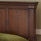 BOWERY HILL Traditional Wood Queen Headboard in Brown Finish