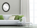OVALCREST Oval Beveled Wall Mirror for Home Decor - Florence Style - Hunter Green - 20" x 16"