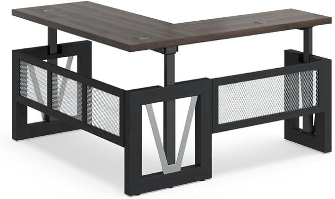 nbf signature series District Reversible L Shaped Desk with Height Adjustable Electric Standing Desk Ergonomic Office Desk Corner Desk Perfect for PC Setup