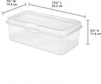 Sterilite 12-Pack FlipTop Stackable Rectangular Storage Bin with Hinging Lid, Clear