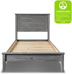 Grain Wood Furniture Greenport Solid Wood Platform Bed, Twin Size, Brushed Grey