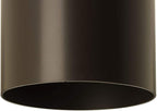 Progress Lighting 5-Inch Cylinder Outdoor Ceiling Light, 1-Light Modern Flush Mount Ceiling Light Fixture, Interior and Exterior Lighting for Home or Porch, Aluminum Construction, Bronze (P5774-20)