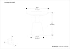 SIMPLIHOME Finchley Solid Mango Wood 18 inch Wide Round Contemporary Side Table in White Wash, Fully Assembled for The Living Room and Bedroom