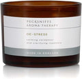 Pecksniff's Aromatherapy De-Stress Candle, 3-Wick, Cardamon & Rosemary, Premium Wax, 285g/10oz, Spicy Pine Scent, Eco-Friendly, Long-Lasting for Relaxation