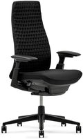 Haworth Fern Ergonomic Office Chair – Stylish and Innovative Desk Chair with Digital Knit Finish - Without Lumbar Support (Charcoal Black)
