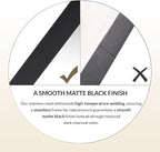 ANDY STAR Square Wall Mirror for Bathroom, 24”x24” Matte Black Bathroom Mirror, Rounded Corner Metal Mirror in Premium Stainless Steel Frame Hangs Horizontal Or Vertical