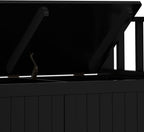 SIMPLIHOME Acadian Entryway Storage Bench - 36 inch Wide Solid Wood Small Hallway Seat in Black, Transitional Bench for Mudroom or Entryway with Lift-Up Lid, 2 Compartments and Slatted Backrest