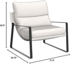 LukeAlon Modern Linen Accent Armchairs Set of 2, Upholstered Soft Living Room Chairs with Metal Base Removable Thickened Cushion Sofa Chairs Comfy Lounge Chair for Bedroom Living Room, White