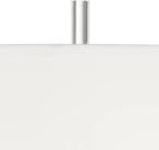Possini Euro Design Cadence Modern Table Lamp 30" Tall with Square White Marble Riser Linear Glass Rod White Linen Drum Shade for Bedroom Living Room Nightstand Bedside Night Stand Office Kids Room