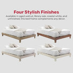 Solid Hardwood Platform Bed Frame with Slats, Quality Crafted in Pennsylvania, USA from Poplar by Mennonite Artisans, No Box Spring Needed, Easy Assembly