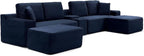 150" Oversized Modular Sectional Sofa,Deep Seat Cloud Corduroy Boneless Couch with Cup Holders,USB Ports, Wireless Charging & Storage Box,Upholstered Modular Sleeper Sofa for Living Room (Blue)
