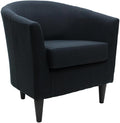 Pemberly Row 17.5" Traditional Fabric Club Chair in Dark Blue