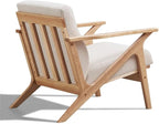 Zola Mid Century Modern Accent Chair Arm Chair, Living Room Furniture, Beige/Oak