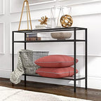 Siviline 42'' Wide Rectangular Console Table in Blackened Bronze