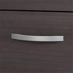 Pemberly Row 72W L Shaped Desk with Drawers in Storm Gray - Engineered Wood
