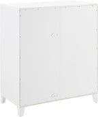 Crosley Furniture Roarke Stackable Glass Door Kitchen Pantry Storage Cabinet, Accent Cabinets for Entryway, White