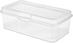 Sterilite 12-Pack FlipTop Stackable Rectangular Storage Bin with Hinging Lid, Clear
