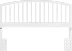 Hillsdale Carolina Headboard, Bed Frame Not Included, Full/Queen, White