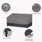 Easy-Going Waterproof Outdoor Couch Cover, Heavy Duty 3-Seater Patio Sofa Cover, Winchdproof Outdoor Furniture Cover with Air Vent (95Wx40Dx35H inch, Gray/Dark Gray)