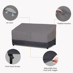 Easy-Going Waterproof Outdoor Loveseat Cover, Heavy Duty 2-Seater Patio Couch, Windproof Furniture With Air Vent (90Wx35Dx32H inch, Gray/Dark Gray)