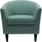 Pemberly Row 17.5" Traditional Polyester Fabric Club Chair in Blue