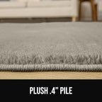 GORILLA GRIP Slip Resistant Soft Washable Stain Resistant Area Rug, 5x7, Plush Thick Carpet for Nursery, Bedroom, Living Room, Non-Shedding Floor Rugs, Kid and Pet Friendly, Baby Home Decor, Taupe