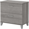 Pemberly Row 2 Drawer Lateral File Cabinet in Platinum Gray - Engineered Wood