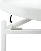 Kate and Laurel Ulani Modern Nesting Side Table, Set of 2, White, Sophisticated Glam End Tables for Storage and Display