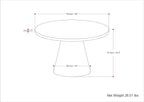 SIMPLIHOME Winnie Coffee Table - 30 inch Wide Solid Acacia Wood Round Living Room Table in Walnut, Modern Center Table for Sitting Area or Lounge with Spacious Top and Pedestal Base, Assembled