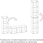 ClosetMaid 3 tier 1024 Cubeicals Organizer, 3-Cube, White