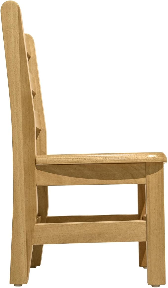 Kids Wooden Chair Set, Fully Assembled Youth Ladderback Wood Chairs for Children, 11" Seat Height for Ages 4-6 (Set of Two)