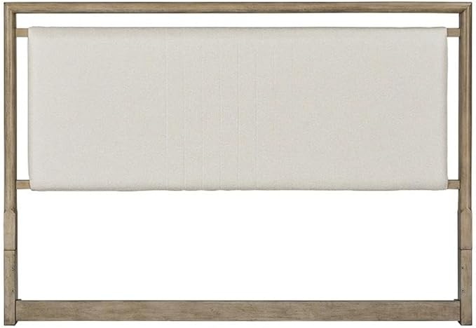 American Woodcrafters Arlington King Upholstered Panel Headboard - Nutmeg