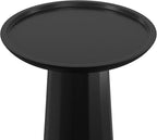 SIMPLIHOME Dayton Solid Mango Wood 13 Inch Wide Round Contemporary Wooden Accent Table in Black, Fully Assembled, for The Living Room and Bedroom