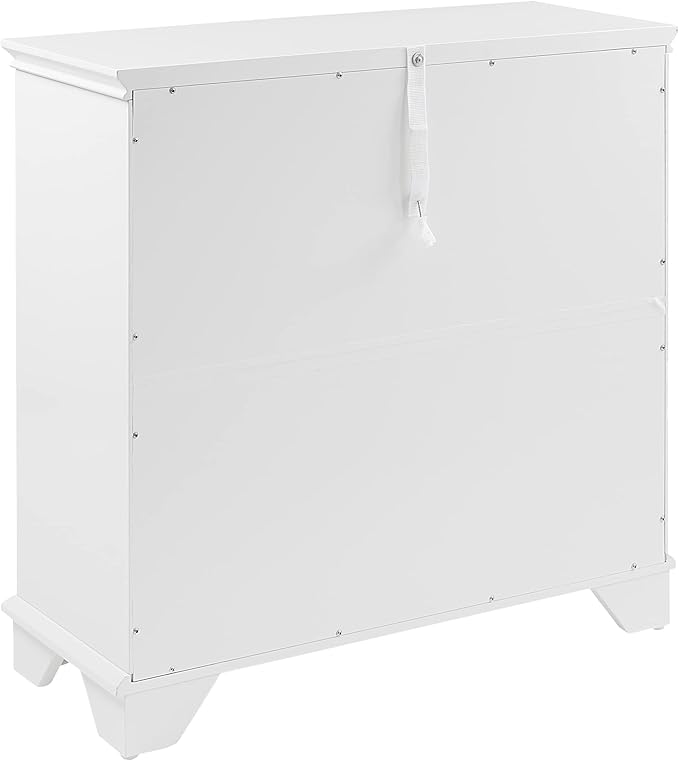 Crosley Furniture Lydia Accent Storage Cabinet, Bar, Buffet for Kitchen, Living Room, or Entryway, White